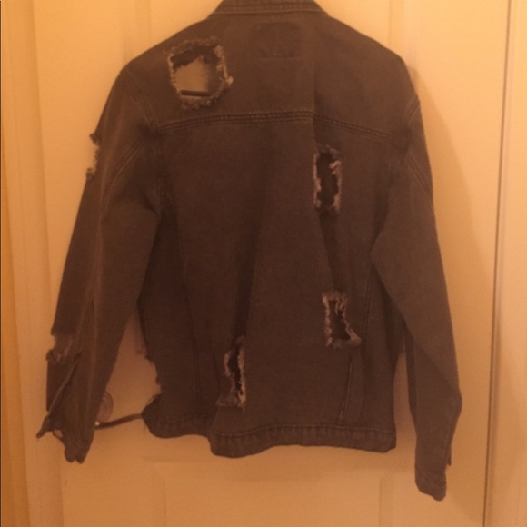 Oversized  denim jacket - grey - Picture 2 of 2